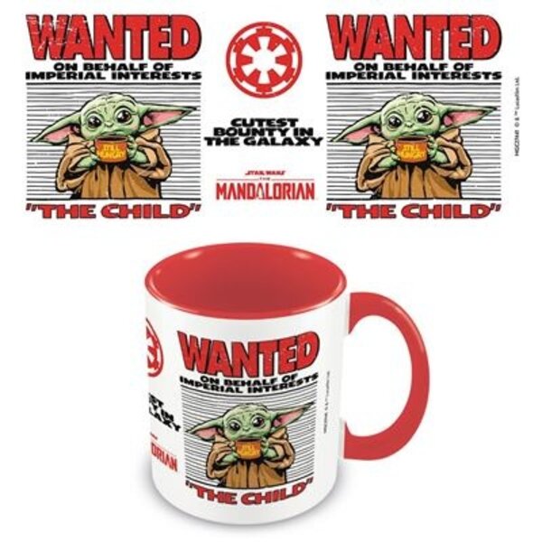 D100 Star Wars The Mandalorian Grogu Wanted Poster - Coloured Mug