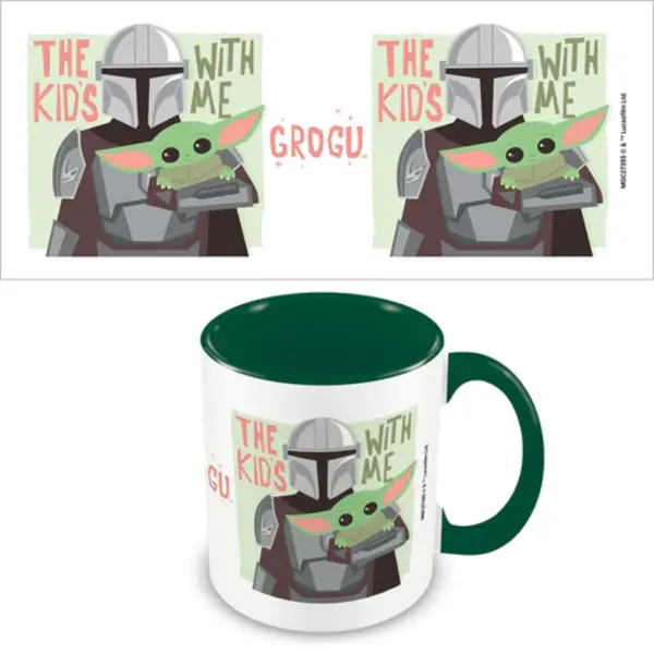 Star Wars The Mandalorian The Kid's With Me - Coloured Mug