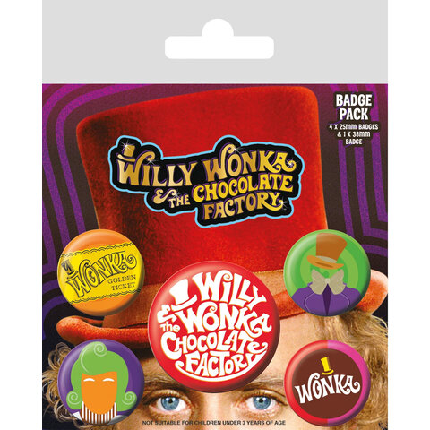 Willy Wonka & The Chocolate Factory Core - Set de Badge