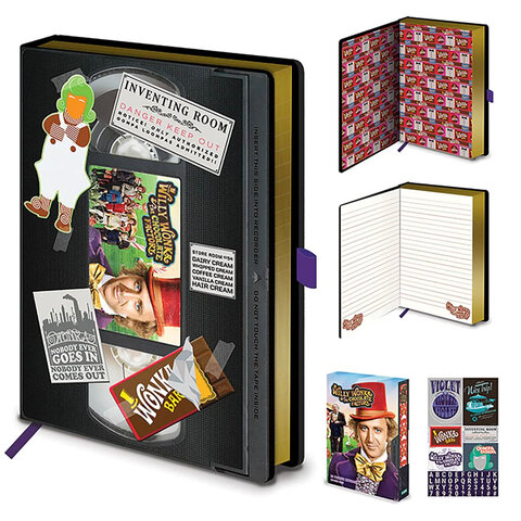 Willy Wonka & The Chocolate Factory - VHS Premium A5 Notebook