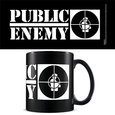 Public Enemy Crosshairs Logo- Zwarte Mok