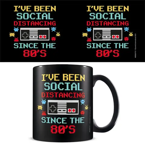 Social Distancing Since The 80'S - Black Mug