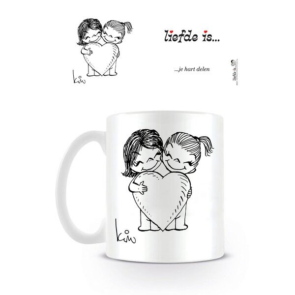 Liefde Is ... Je hart delen - Mug