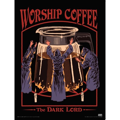 Steven Rhodes Worship Coffee - Art Print