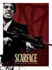 Products tagged with scarface blood red art print