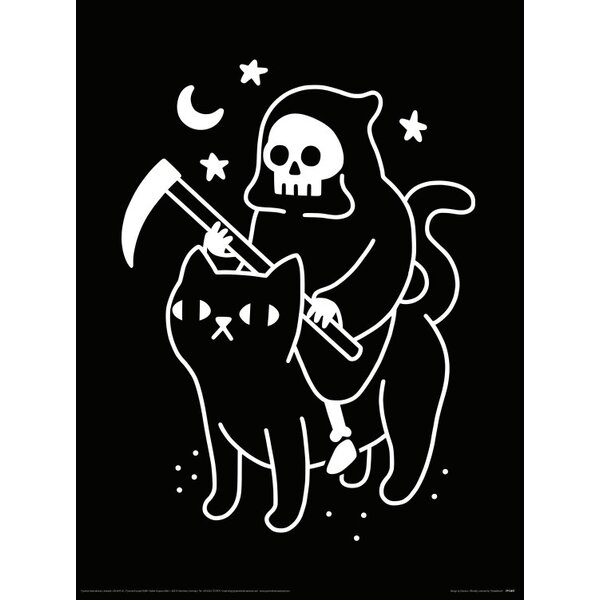 Obinsun Death Rides A Black Cat - Art Print