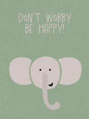 Products tagged with olifant don't worry art print