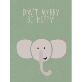 Olifant Don't Worry - Art Print