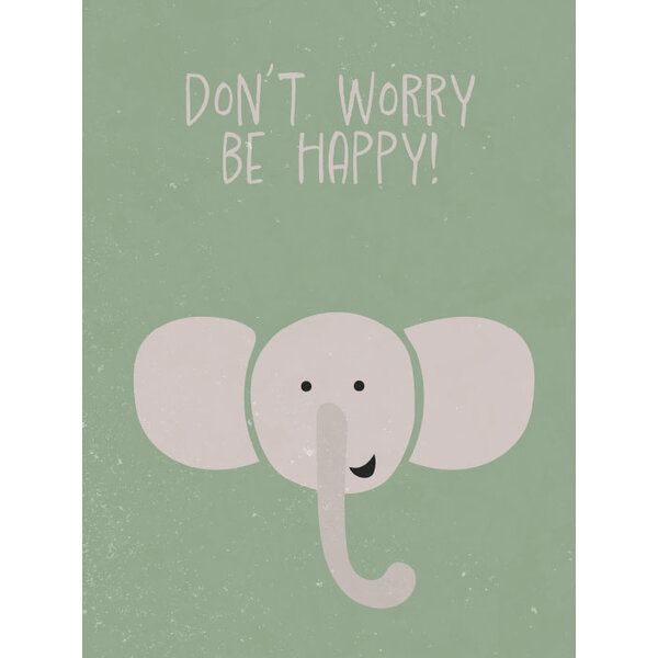 Olifant Don't Worry - Art Print