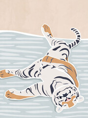Products tagged with snoozing tiger art print