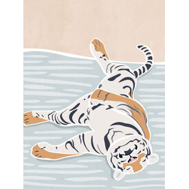 Snoozing Tiger - Art Print