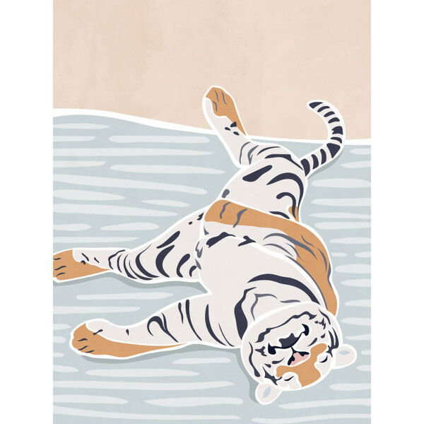 Snoozing Tiger - Art Print