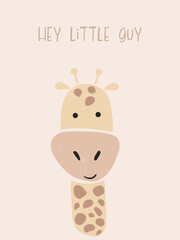 Produits associés au mot-clé Giraffe hey little guy art print