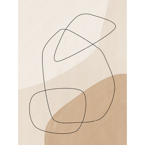 Modern Abstract Taupe - Art Print
