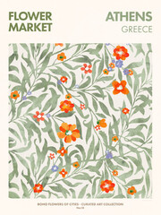 Products tagged with flower market athens art print
