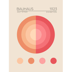 Bauhaus Pink Circle - Art Print