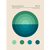 Bauhaus Blue Circle - Art Print