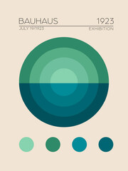 Products tagged with bauhaus blue circle art print