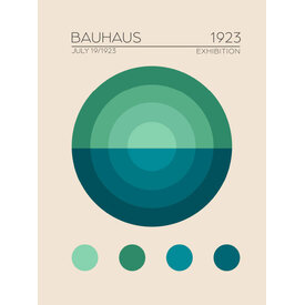 Bauhaus Blue Circle - Art Print