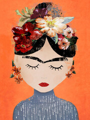 Products tagged with frida kahlo oranje achter grond
