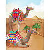 Kleurrijke Kamelen - Art Print