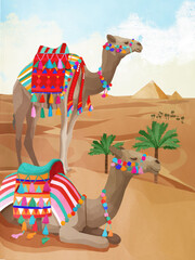 Produits associés au mot-clé camels poster