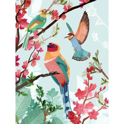 Vogels In De Lente - Art Print