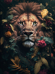 Products tagged with floral jungle lion