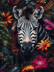 Produits associés au mot-clé tropical flower zebra