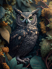 Produits associés au mot-clé eagle owl poster