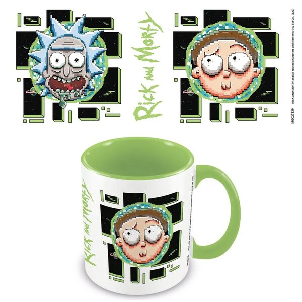 Rick And Morty Pixel Breakout  - Groene Mok