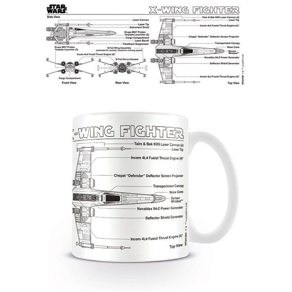 Star Wars X-Wings Fighter Sketch - Mug