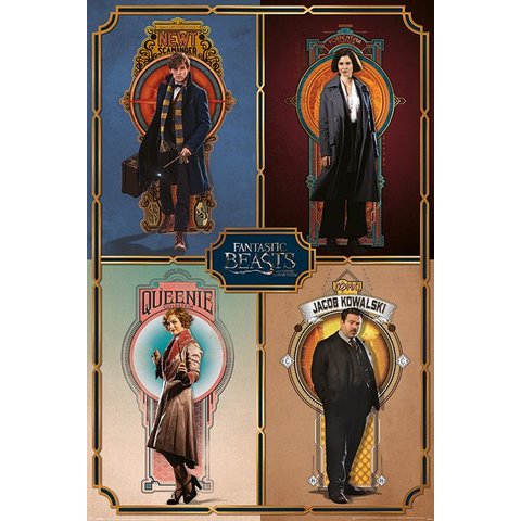 Fantastic Beasts Framed Cast - Maxi Poster