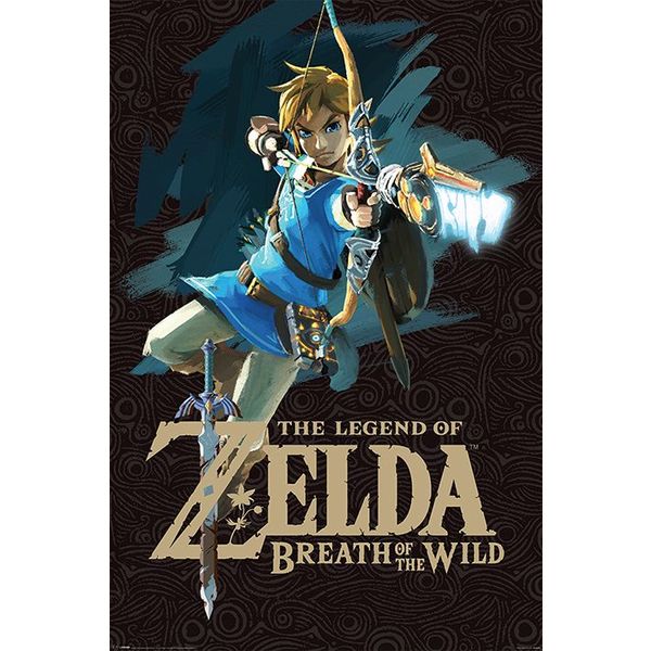 Zelda Breath of the Wild Game Cover - Maxi Poster