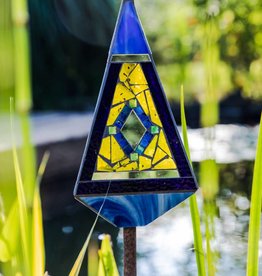 handgefertigter Lichtfänger aus Glas, Pyramide