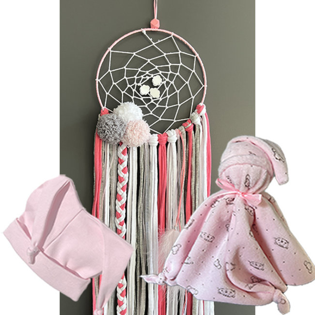 Kraamcadeau meisje pakket Dreamcatcher Pink