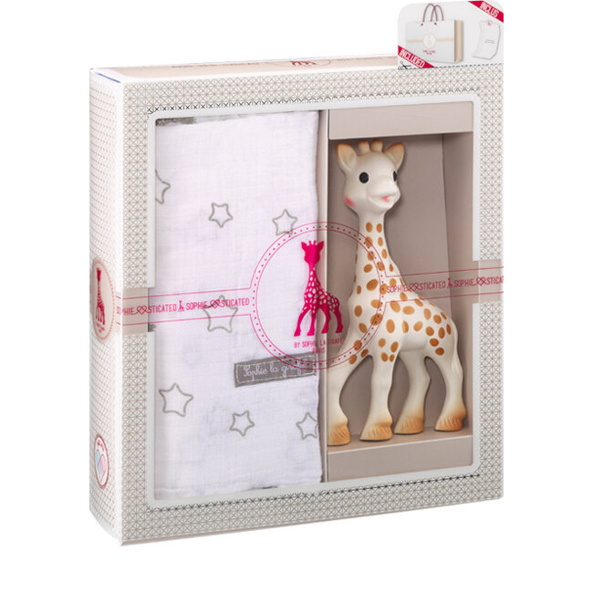 Sophie de Giraf kraamcadeau pakket Swaddle