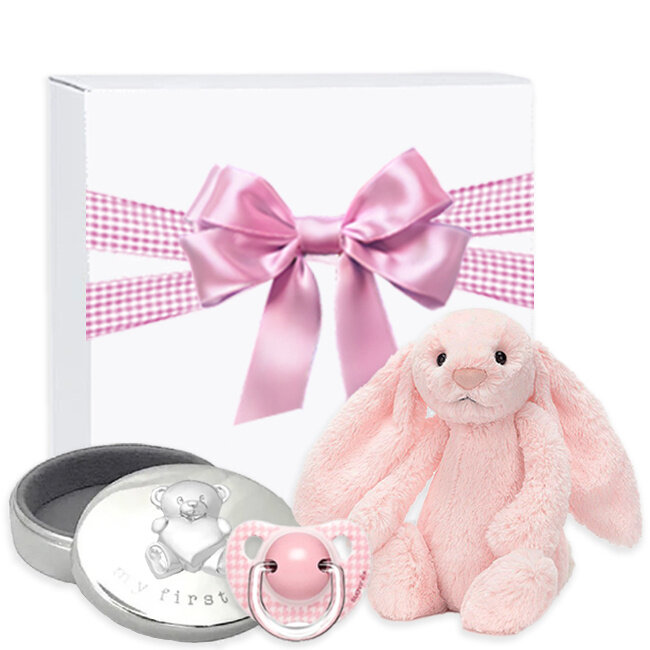 Kraamcadeau meisje geschenkset Silver Haarlokdoosje