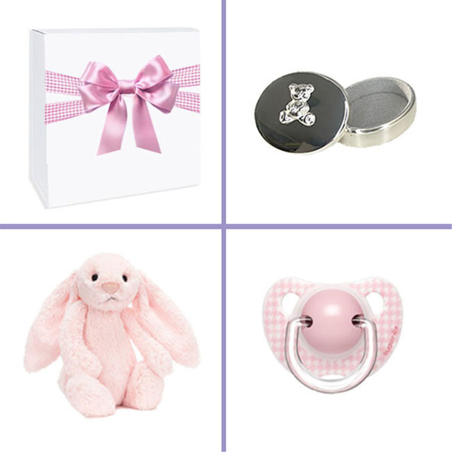 Kraamcadeau meisje geschenkset Silver Haarlokdoosje