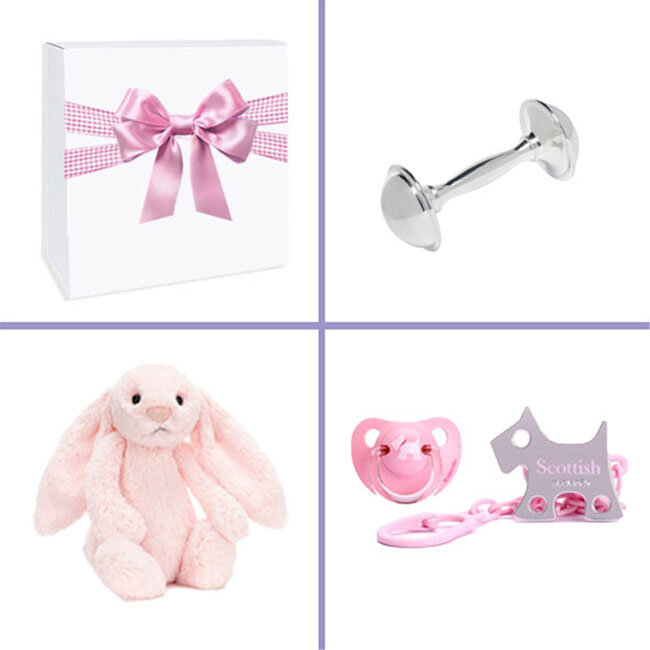 Kraamcadeau meisje geschenkset Gold Rammelaar