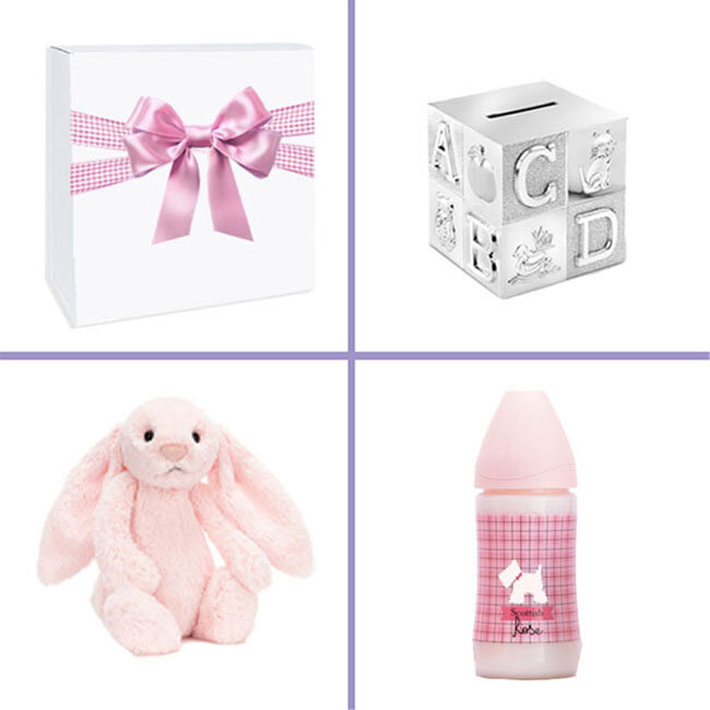 Kraamcadeau meisje geschenkset Platinum Spaarpot