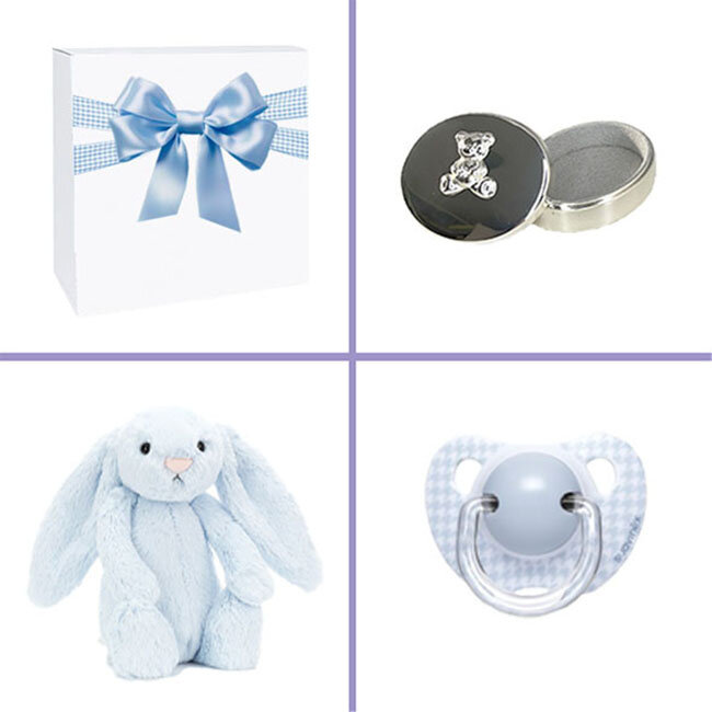 Kraamcadeau jongen geschenkset Silver Haarlokdoosje