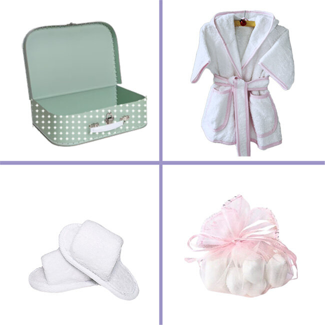 Kraamcadeau meisje koffertje Gold