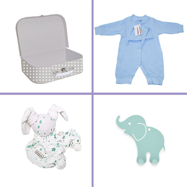 Kraamcadeau jongen koffertje Platinum