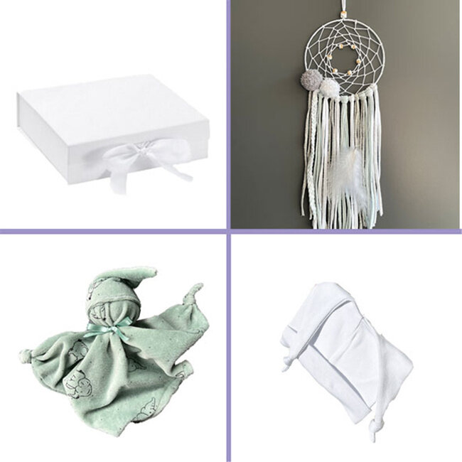 Kraamcadeau uni pakket Dreamcatcher Baby Green