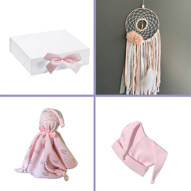 Kraamcadeau meisje pakket Dreamcatcher Baby Pink