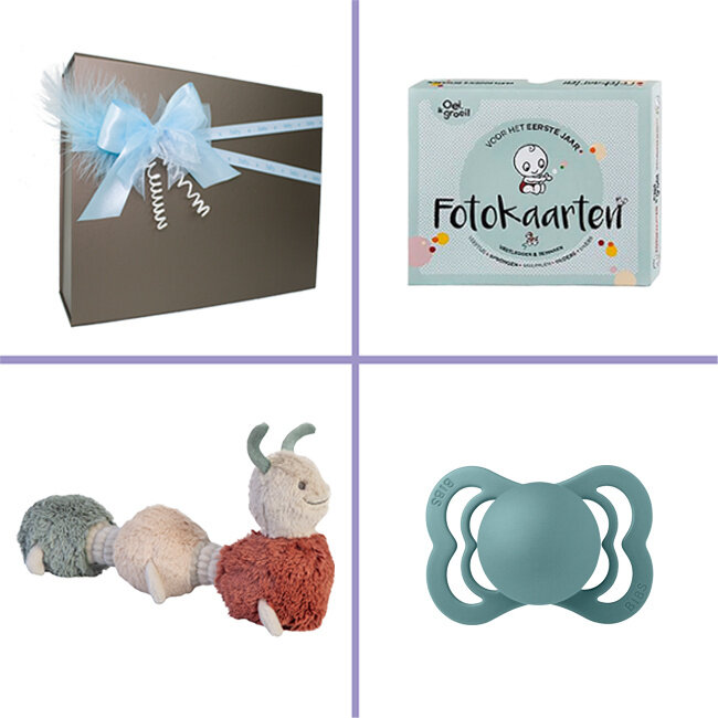 Kraamcadeau jongen geschenkset Gold