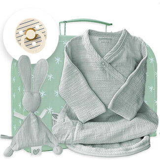 Kraamcadeau uni koffertje groen Platinum