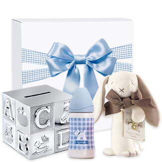 Kraamcadeau jongen geschenkset Platinum Spaarpot