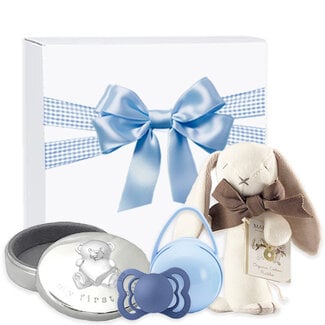 Kraamcadeau jongen geschenkset Silver Haarlokdoosje